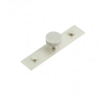 Hoxton Thaxted Cupboard Knob On Stepped Plate - Satin Nickel