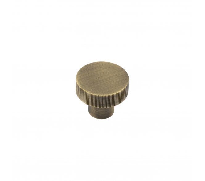 Hoxton Thaxted Lined Cabinet Knobs - Antique Brass