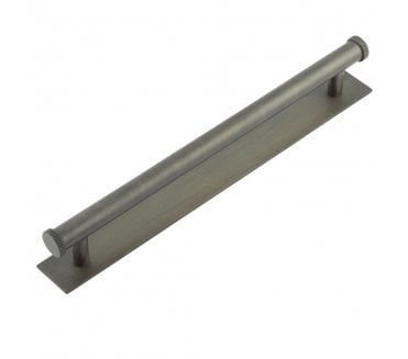 Hoxton Wenlock Cabinet Handles On Plain Backplate - Dark Bronze
