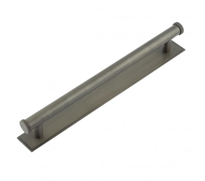 Hoxton Wenlock Cabinet Handles On Stepped Backplate - Dark Bronze