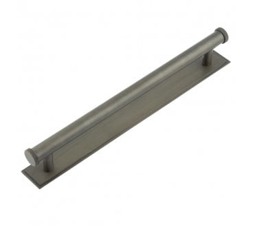 Hoxton Wenlock Cabinet Handles On Stepped Backplate - Dark Bronze