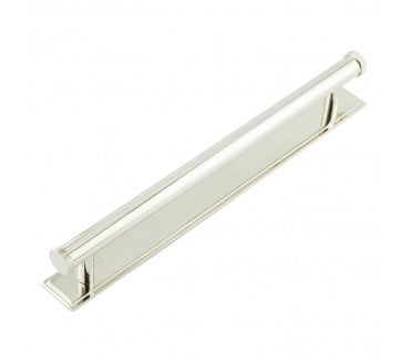 Hoxton Wenlock Cabinet Handles On Stepped Backplate - Polished Nickel