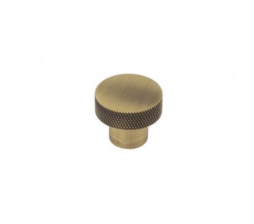 Hoxton Wenlock Knurled Cabinet Knobs - Antique Brass
