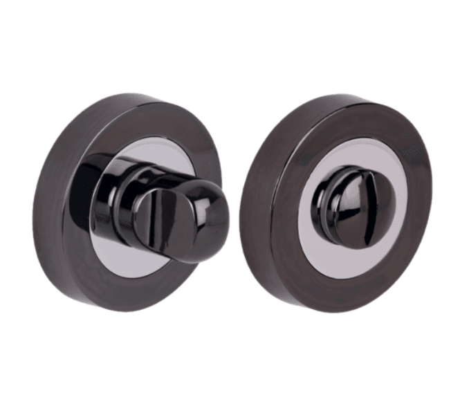 Hunta Designer Bathroom Turn & Release - Black Nickel/Polished Chrome