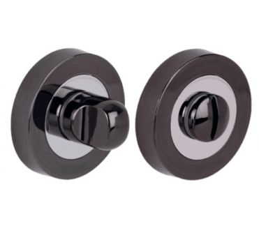 Hunta Designer Bathroom Turn & Release - Black Nickel/Polished Chrome