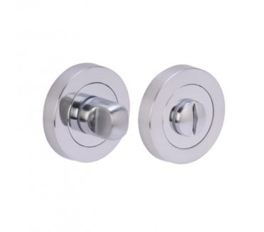 Hunta Designer Bathroom Turn & Release - Satin Chrome/Polished Chrome