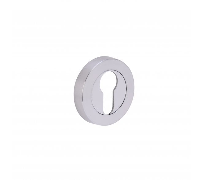 Hunta Designer Euro Profile Escutcheon - Satin Chrome/Polished Chrome