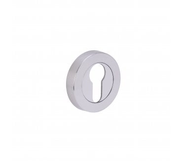 Hunta Designer Euro Profile Escutcheon - Satin Chrome/Polished Chrome