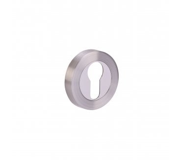 Hunta Euro Profile Escutcheon - Polished Nickel/Satin Nickel