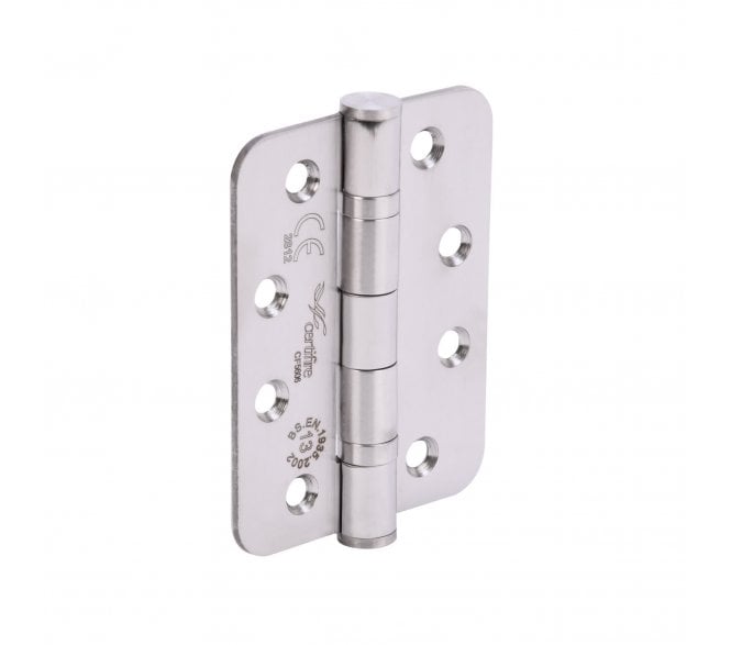 Hunta Grade 13 Radius Ball Bearing Butt Hinges 102x76mm (Pair) - Satin Stainless