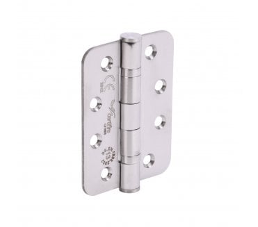 Hunta Grade 13 Radius Ball Bearing Butt Hinges 102x76mm (Pair) - Satin Stainless