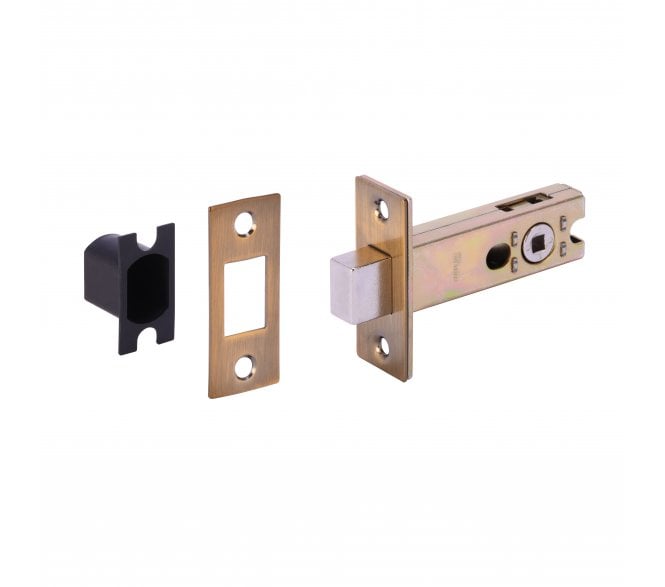 Hunta H1102AB Tubular Bathroom Deadbolt - 76mm Antique Brass
