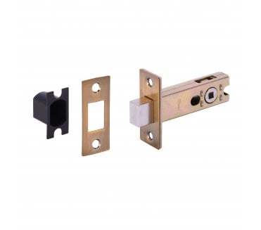 Hunta H1102AB Tubular Bathroom Deadbolt - 76mm Antique Brass