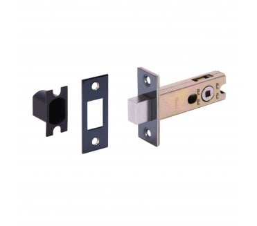 Hunta H1102BNL Tubular Bathroom Deadbolt - 76mm Black Nickel