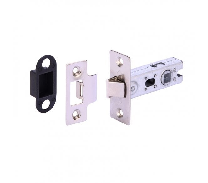 Hunta H1106 Bolt Through Mortice Latch 76mm with Box keep - Nickel Plated