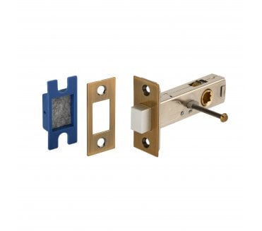 Hunta H1801 Magnetic Tubular Privacy Mortice Latch - 76mm - Antique Brass