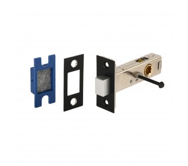 Hunta H1801 Magnetic Tubular Privacy Mortice Latch - 76mm - Matt Black