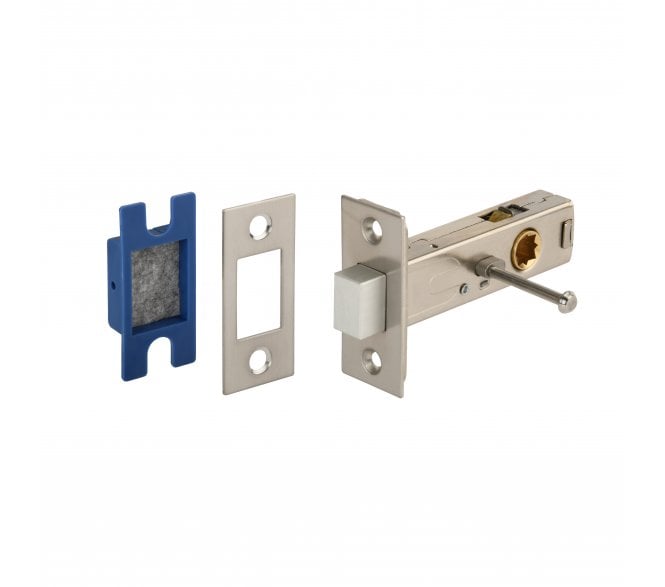 Hunta H1801 Magnetic Tubular Privacy Mortice Latch - 76mm - Satin Nickel