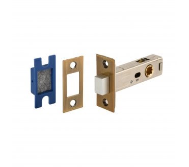 Hunta H1807 Magnetic Tubular Mortice Latch - 76mm - Antique Brass