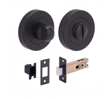 Hunta H2953 Bathroom Turn & Release Set W/ 76mm Deadbolt - Matt Black