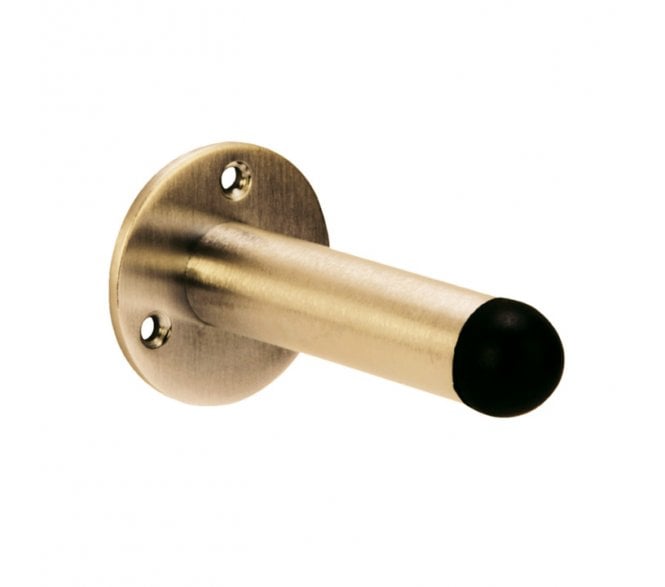 Hunta H4001 Skirting Mounted Door Stop - 75mm - Antique Brass