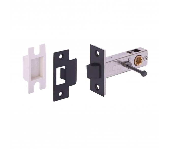 Hunta Hardware H1101 Privacy Mortice Latch 76mm - Matt Black