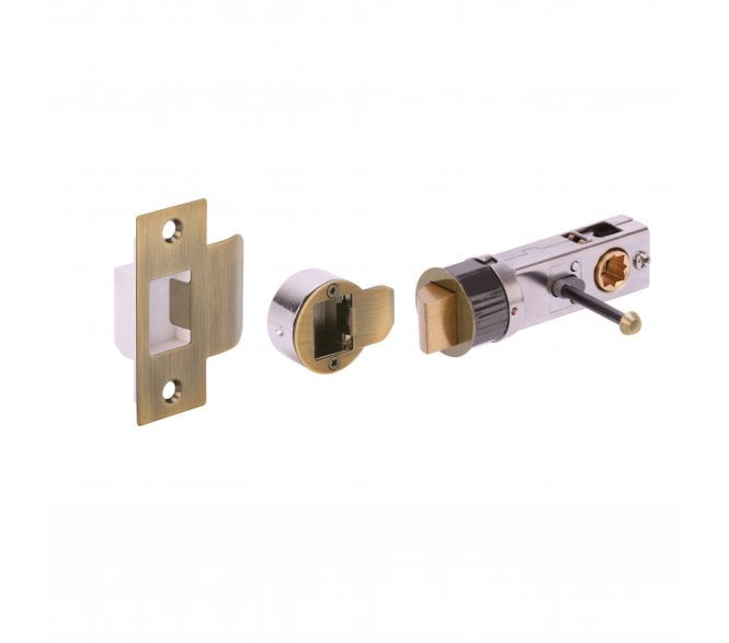 Hunta Hardware H1305 Bullet  Privacy Mortice Latch 76mm - Antique Brass