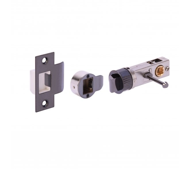 Hunta Hardware H1305 Bullet  Privacy Mortice Latch 76mm - Black Nickel