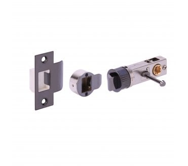 Hunta Hardware H1305 Bullet  Privacy Mortice Latch 76mm - Black Nickel