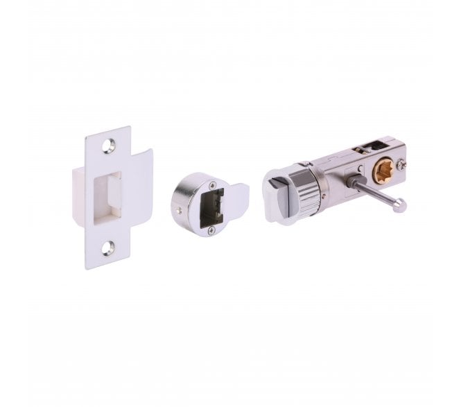 Hunta Hardware H1305 Bullet  Privacy Mortice Latch 76mm - Polished Chrome
