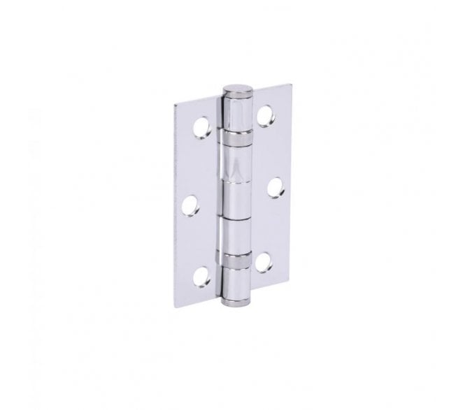 Hunta Hardware H3001 Ball Bearing Hinges 76x50mm (Pair) - Polished Chrome