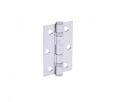 Hunta Hardware H3001 Ball Bearing Hinges 76x50mm (Pair) - Polished Chrome