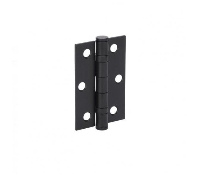 Hunta Hardware H3001BM Steel 2BB Butt Hinges 76x50mm (Pair) - Matt Black
