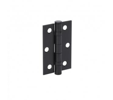 Hunta Hardware H3001BM Steel 2BB Butt Hinges 76x50mm (Pair) - Matt Black