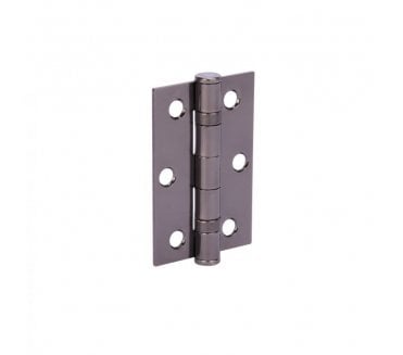 Hunta Hardware H3001BNL Steel 2BB Butt Hinges 76x50mm (Pair) - Black Nickel