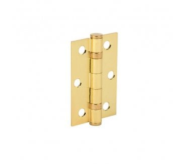 Hunta Hardware H3001SB Steel 2BB Butt Hinges 76x50mm (Pair) - Satin Brass