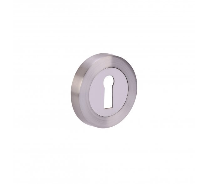Hunta Keyhole Escutcheon - Polished Nickel/Satin Nickel