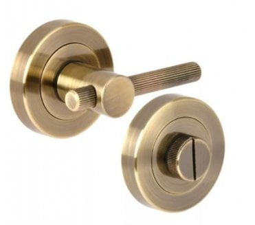 Hunta Linear Bathroom Turn & Release Set - Antique Brass
