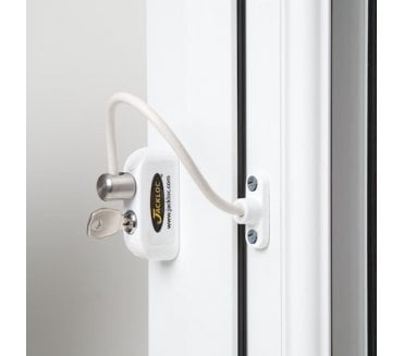 Jackloc Cable Window Restrictor - White