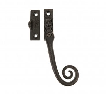 Ludlow LF1006 Curly-Tail Locking Casement Fastener (Right Hand) - Black Antique