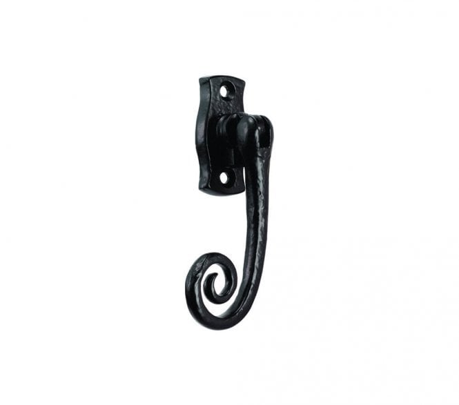 Ludlow LF34 Curly-Tail Locking Espag Casement Fastener (Left Hand) - Black Antique