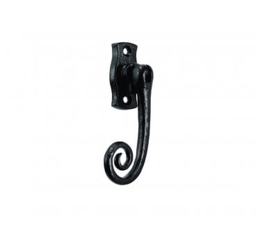 Ludlow LF34 Curly-Tail Locking Espag Casement Fastener (Left Hand) - Black Antique