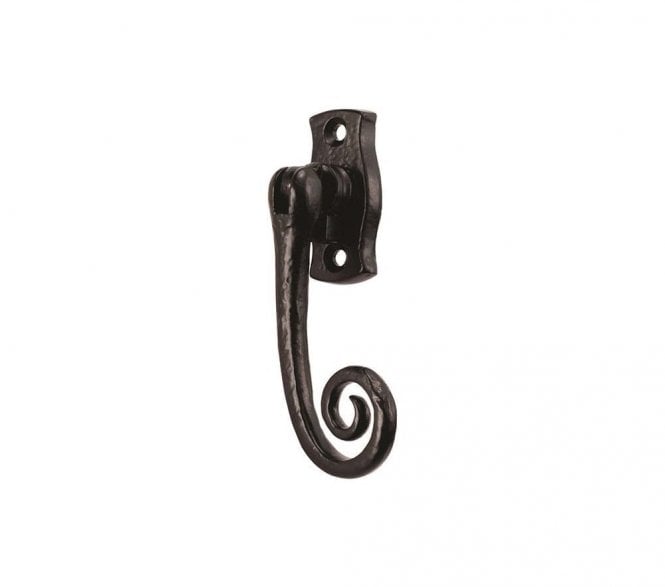 Ludlow LF34 Curly-Tail Locking Espag Casement Fastener (Right Hand) - Black Antique