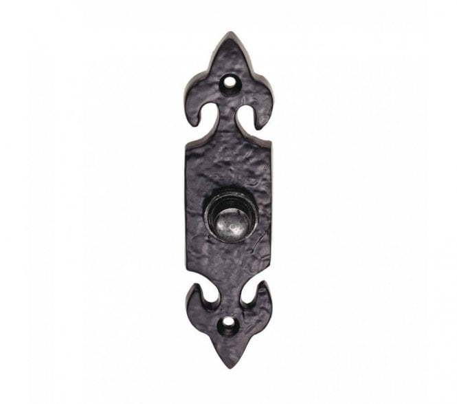 Ludlow LF5534 Fleur-De-Lys Bell Push - Black Antique