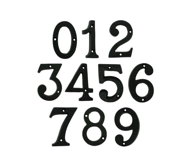 Ludlow LF5549 75mm Door Numerals - Black Antique
