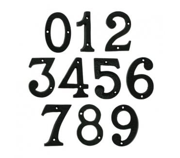 Ludlow LF5549 75mm Door Numerals - Black Antique