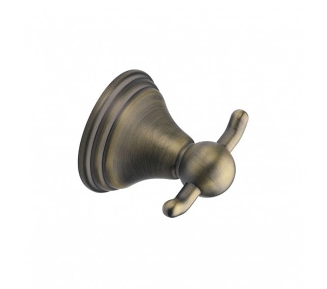 M.Marcus Cambridge Double Robe Hook - Antique Bronze