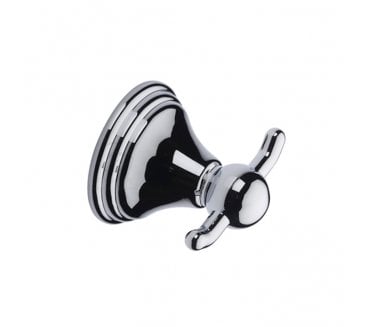 M.Marcus Cambridge Double Robe Hook - Polished Chrome