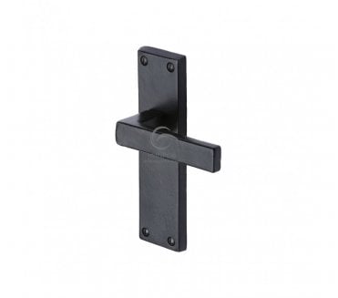 M.Marcus Cheswell Lever Door Handles On Backplate - Rustic Black