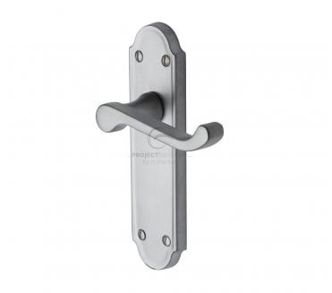 M.Marcus Contract Constable Door Handles On Backplate - Satin Chrome
